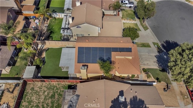 bird's eye view with a residential view