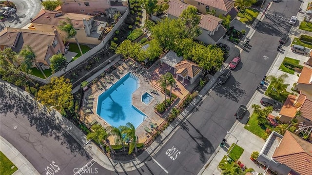 drone / aerial view featuring a residential view