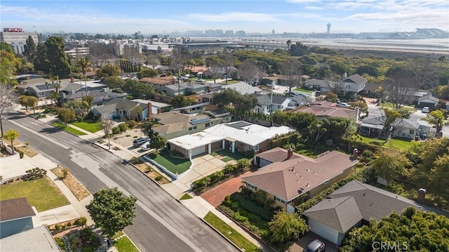 drone / aerial view with a residential view