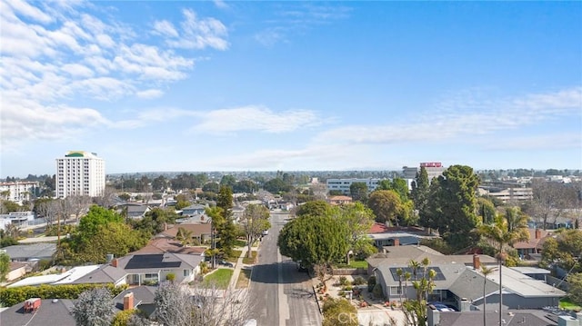 drone / aerial view with a residential view