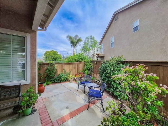 view of patio / terrace with a fenced backyard