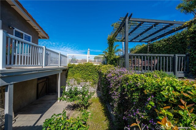 250 Stagecoach Rd, Arroyo Grande, CA 93420 - view of yard with a balcony and a pergola