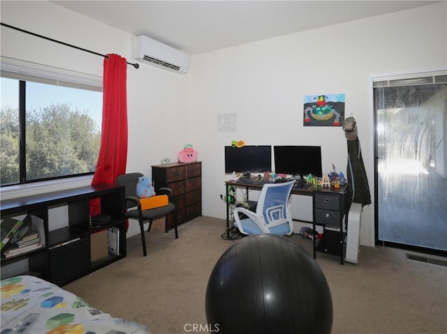 interior space featuring a wall unit AC and visible vents