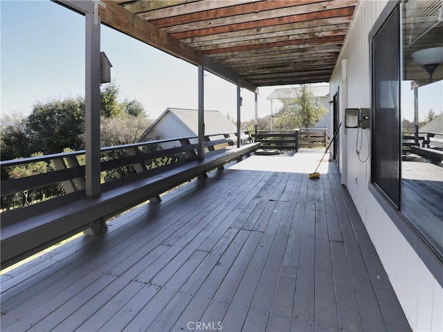 view of wooden terrace