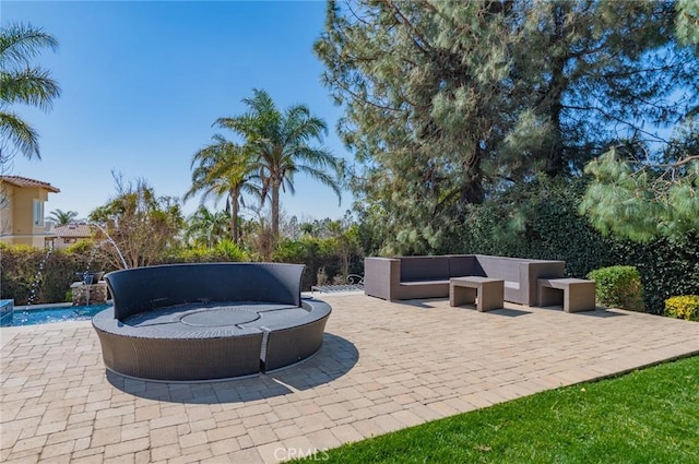 view of patio featuring outdoor lounge area