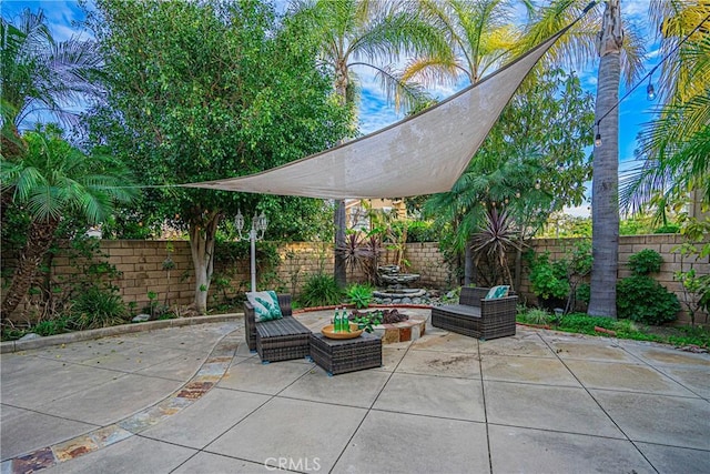 view of patio / terrace with a fenced backyard