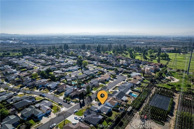 drone / aerial view with a residential view