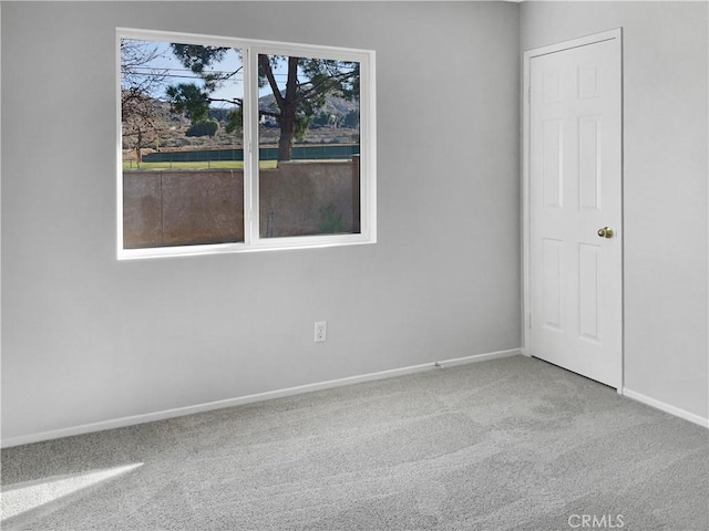 interior space featuring baseboards and carpet flooring