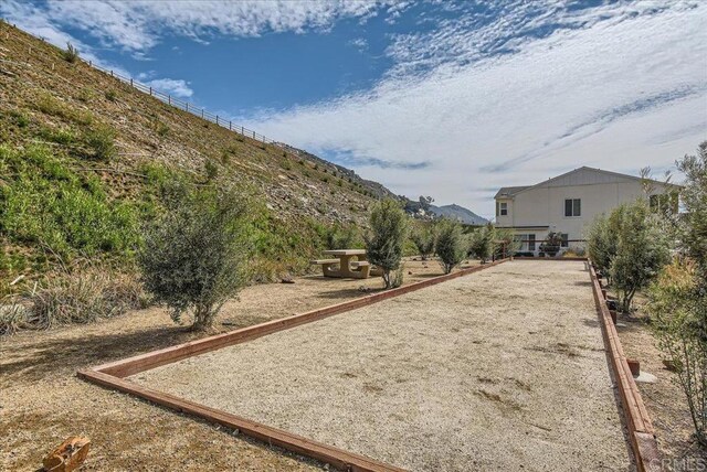 35107 Rangpur Ln, Fallbrook, CA 92028 - view of yard featuring a bocce ball area and a mountain view
