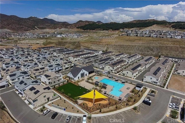 35107 Rangpur Ln, Fallbrook, CA 92028 - bird's eye view of a pool and a mountainous background