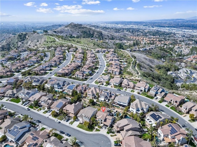 drone / aerial view with a residential view