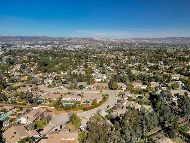 aerial view with a residential view