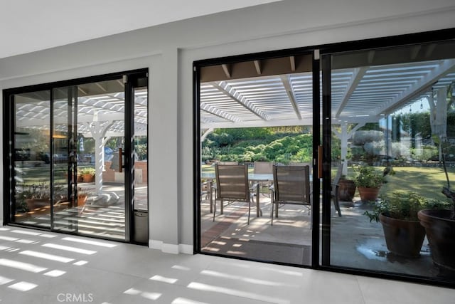 doorway to outside with plenty of natural light