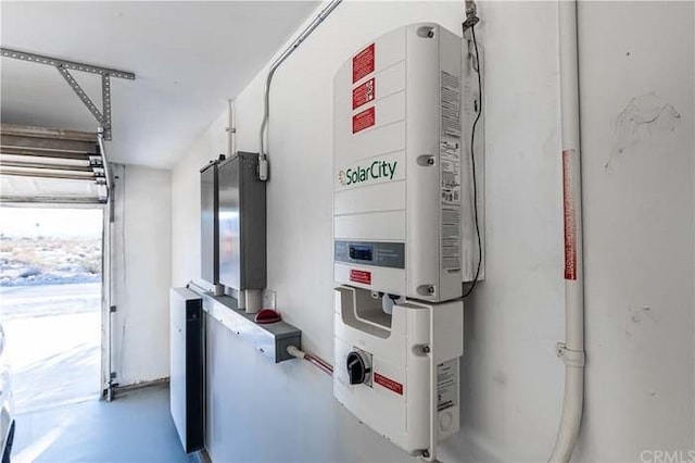 utility room with a garage