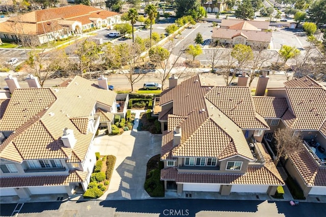 drone / aerial view with a residential view