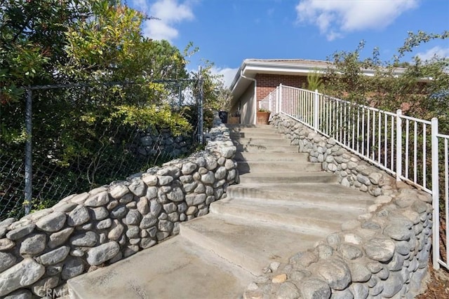 view of stairway