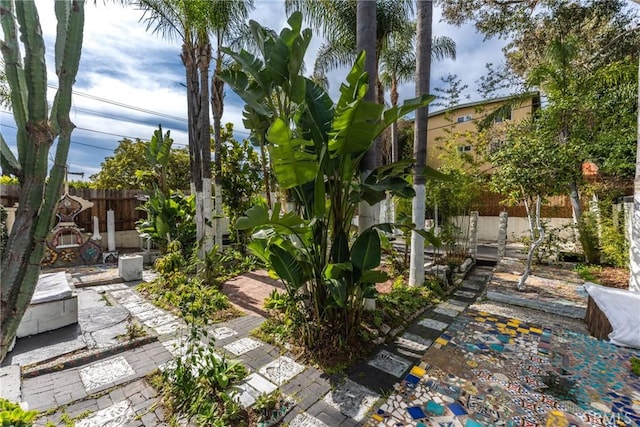 view of patio with fence