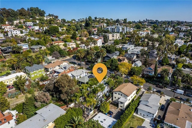 bird's eye view with a residential view