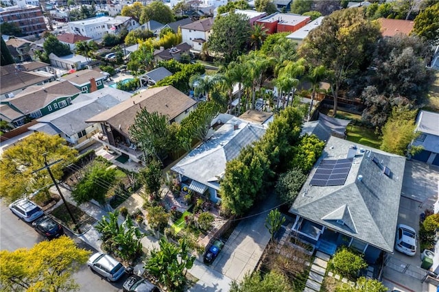 bird's eye view with a residential view