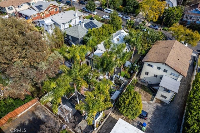 aerial view with a residential view