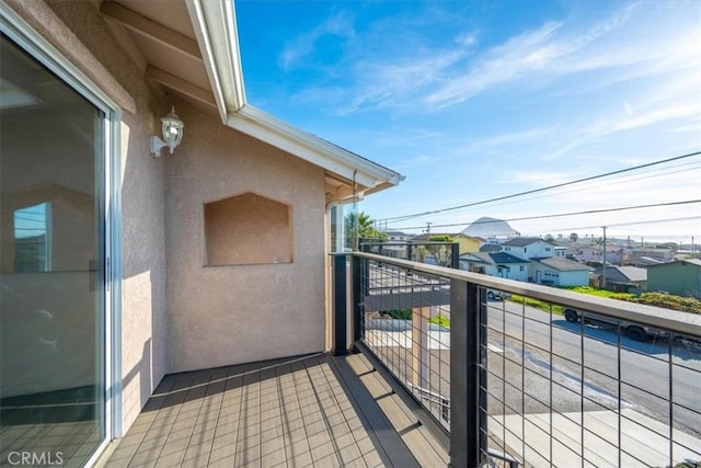 balcony with a residential view