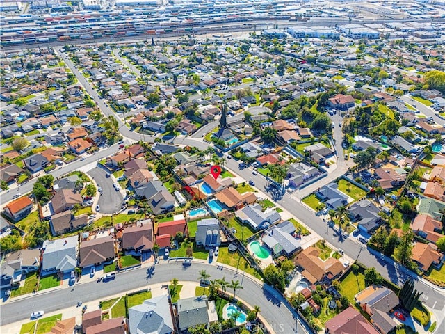 birds eye view of property featuring a residential view