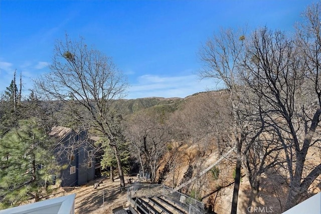 property view of mountains with a view of trees