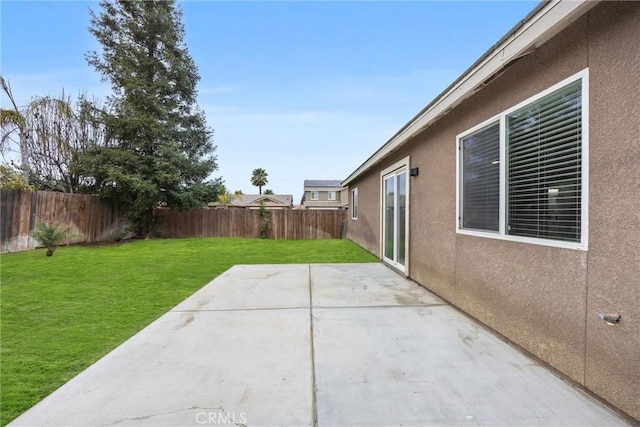 view of patio with a fenced backyard