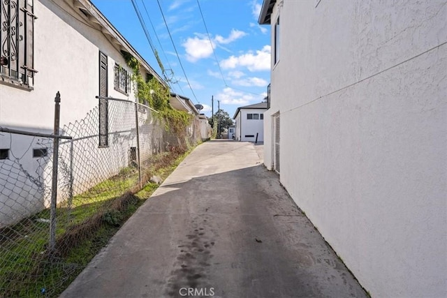 view of road with a residential view