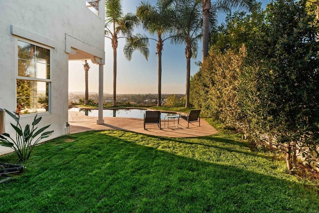 view of yard with a patio