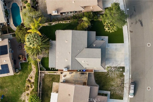 23718 Hathaway Dr, Valencia, CA 91354 - aerial view of a pool