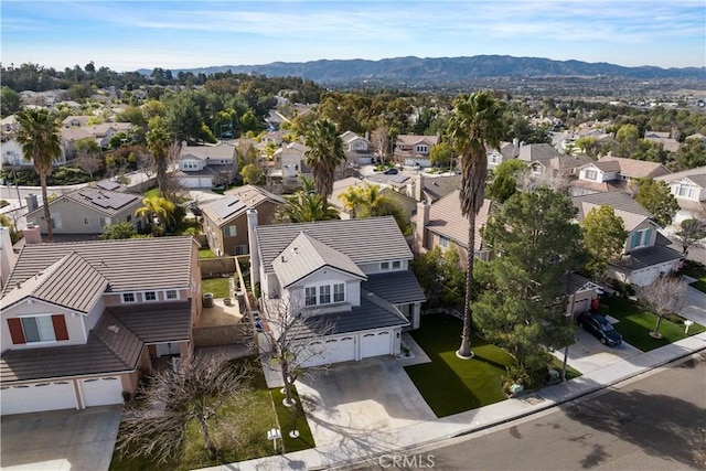 23718 Hathaway Dr, Valencia, CA 91354 - aerial view of residential area featuring a mountainous background