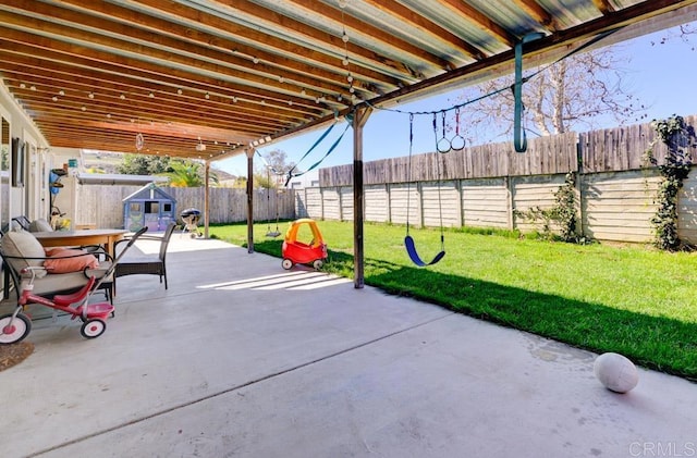 view of patio / terrace featuring a fenced backyard