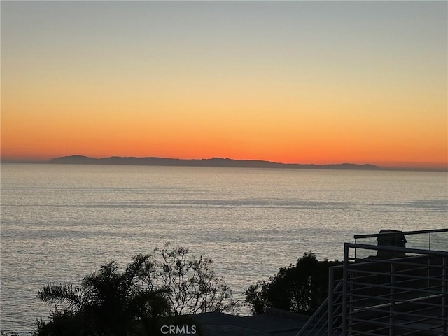 property view of water featuring a mountain view