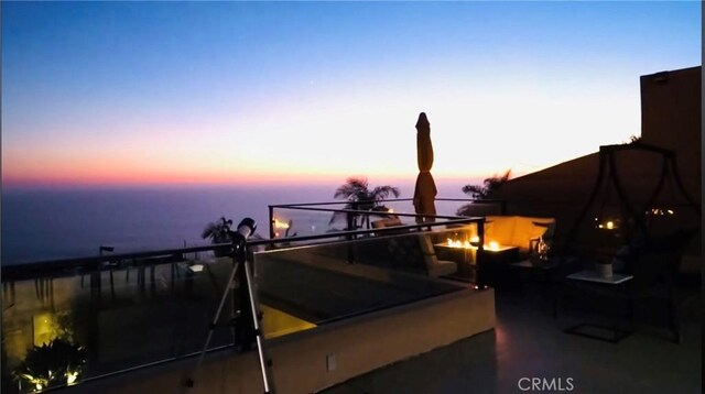 31422 Ceanothus Dr, Laguna Beach, CA 92651 - patio terrace at dusk with a water view