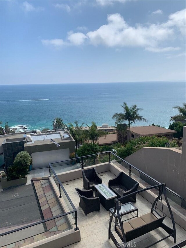31422 Ceanothus Dr, Laguna Beach, CA 92651 - water view featuring an outdoor fire pit