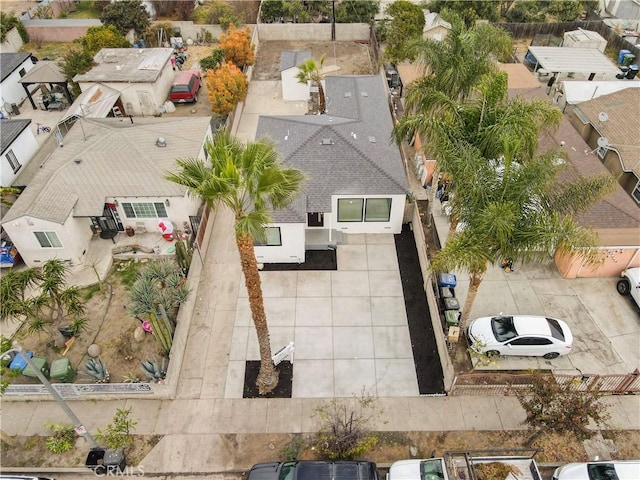 aerial view with a residential view