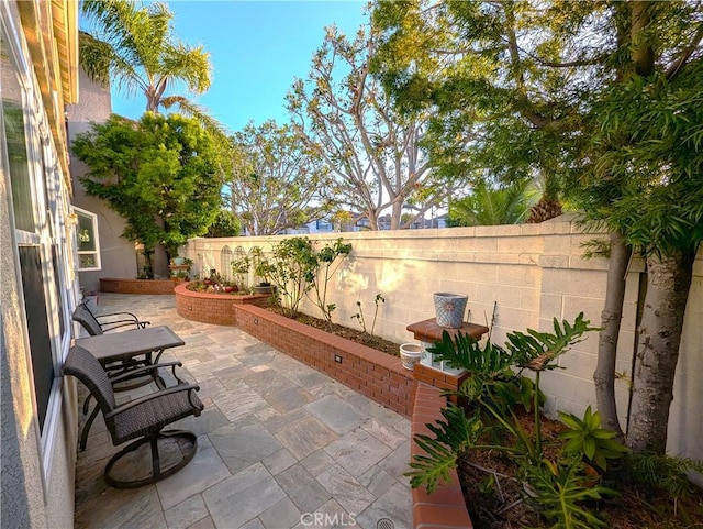 view of patio / terrace featuring a fenced backyard