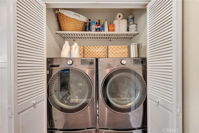 laundry area featuring laundry area and independent washer and dryer