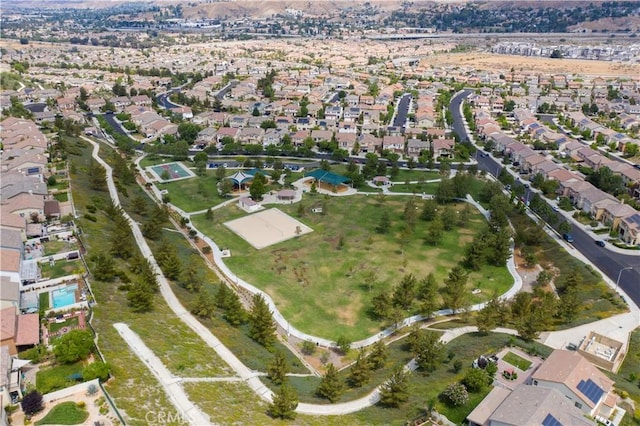 bird's eye view with a residential view