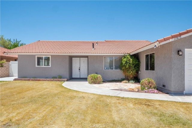 17875 Idyllwild Ln, Victorville, CA 92395 - single story home with a tile roof, stucco siding, and a front yard