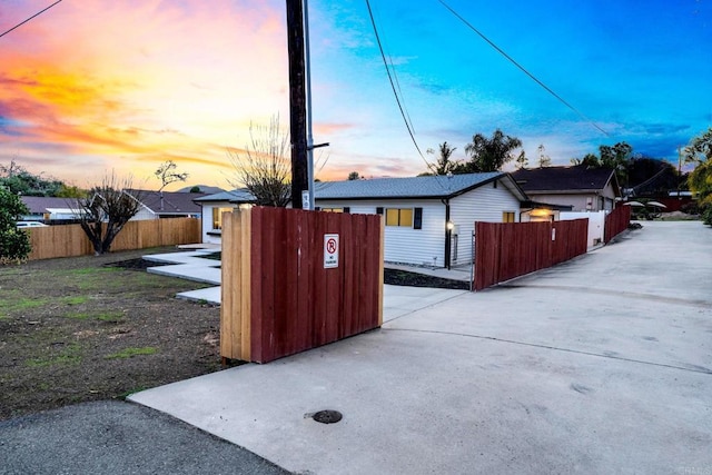 exterior space featuring fence