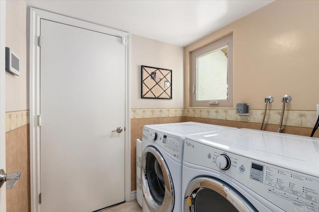 laundry area with laundry area and washer and dryer