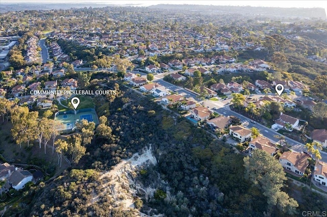 aerial view featuring a residential view