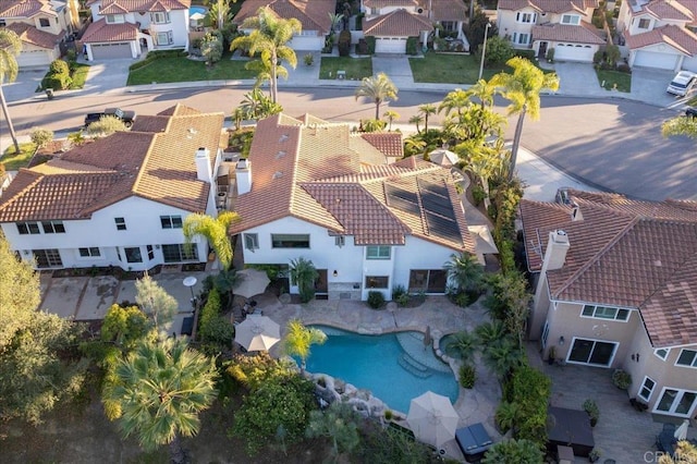 bird's eye view featuring a residential view