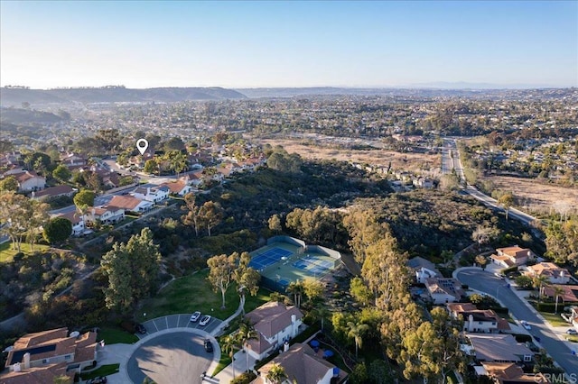 drone / aerial view with a residential view