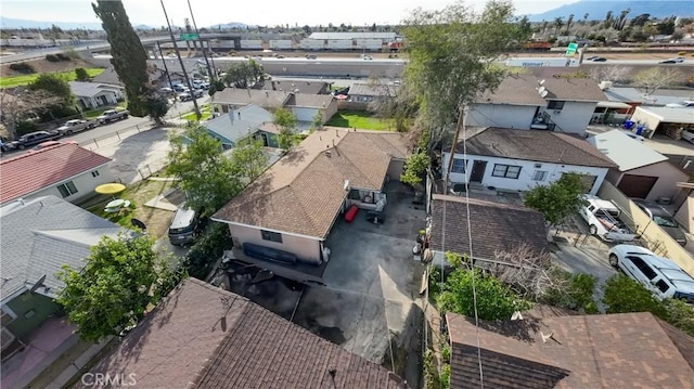 aerial view with a residential view