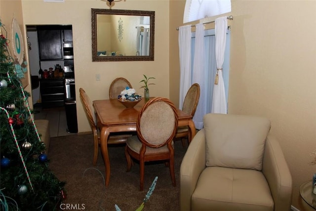 dining space featuring visible vents