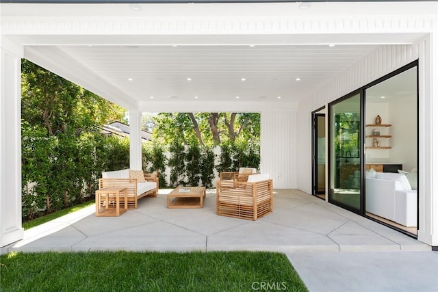 4435 Katherine Ave, Sherman Oaks, CA 91423 - view of patio / terrace featuring an outdoor hangout area