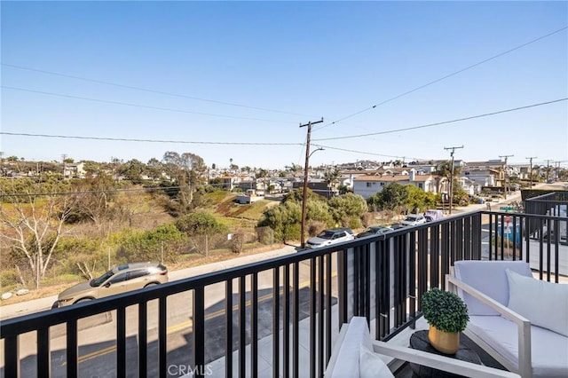 balcony with a residential view